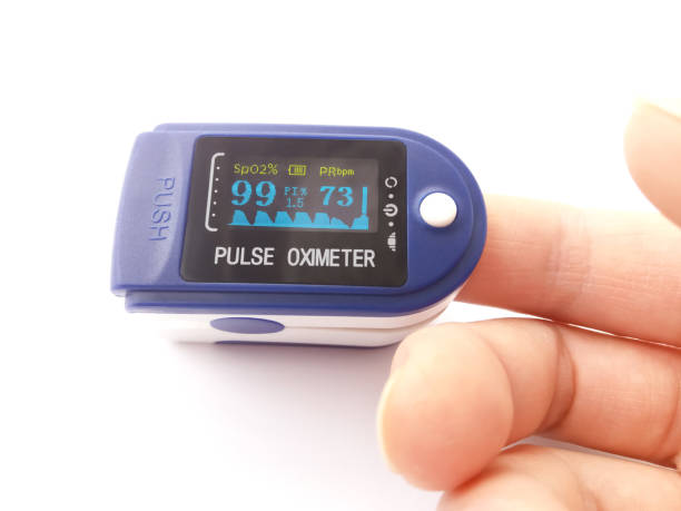 istock Pulse oximeter, medical device for measuring blood oxygen saturation level 1307178795