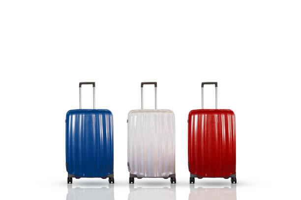 istock Three suitcases representing the French national flag. 1307179000
