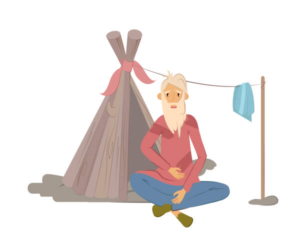 656 Old Beggar Illustrations & Clip Art - iStock | Homeless, Old man