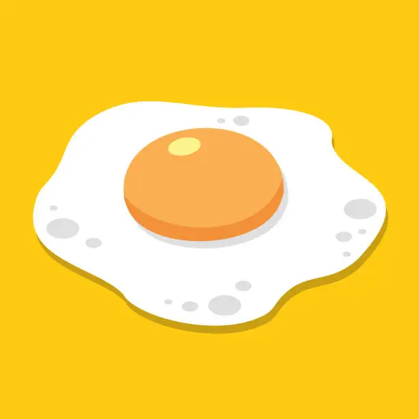 Vector illustration of scrambled egg