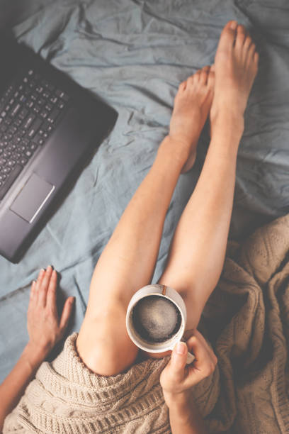 istock Young woman in her bed 1307184552
