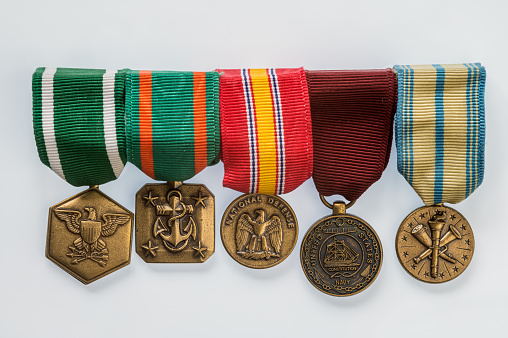 A ribbon of US military Medals