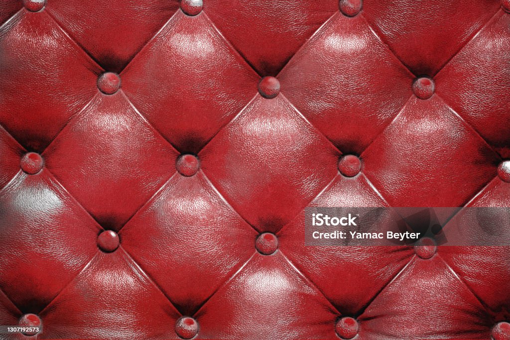 Capitone checkered coach leather Armchair Stock Photo