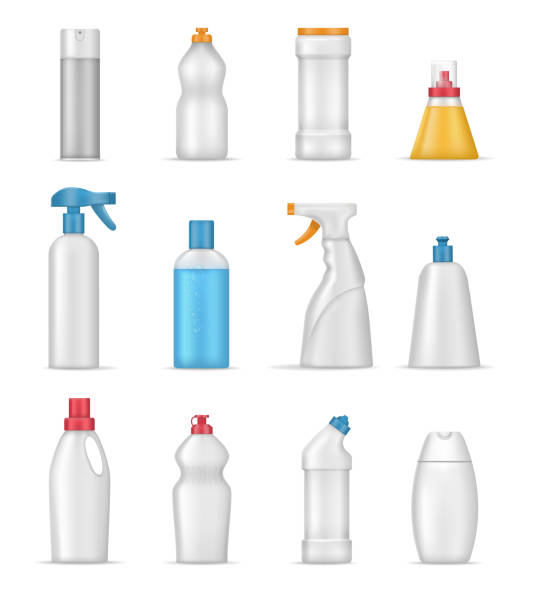istock House cleaning products realistic mockup. Cleaning supplies for home. 1307195364