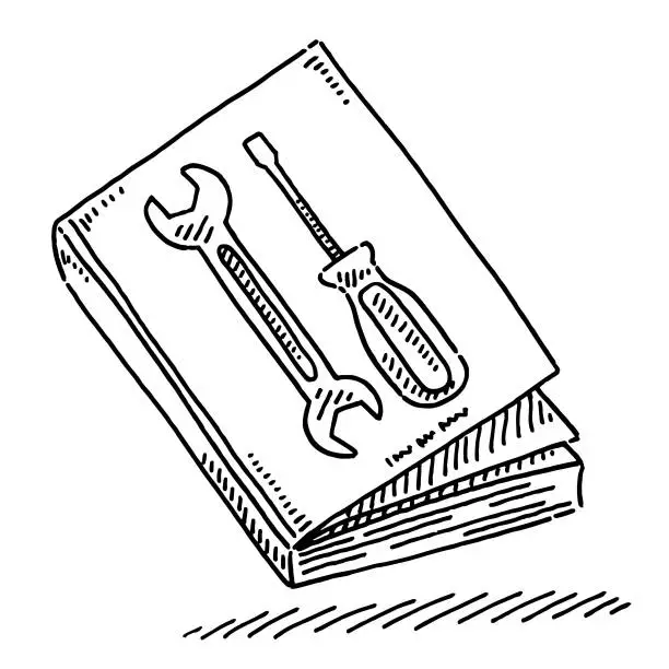 Vector illustration of DIY Tools Handbook Symbol Drawing