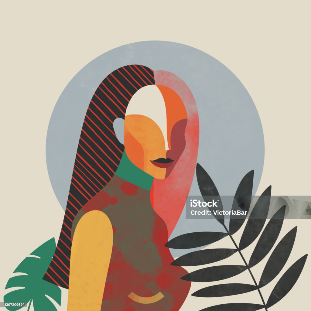 Abstract spring woman portrait illustration with different textures. EPS 10 Abstract spring woman portrait illustration with different textures. Women stock vector