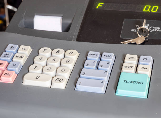 istock Cash register in a shop 1307210579