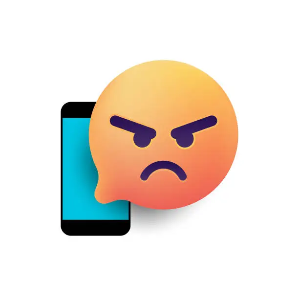 Vector illustration of Emoji and smart phone