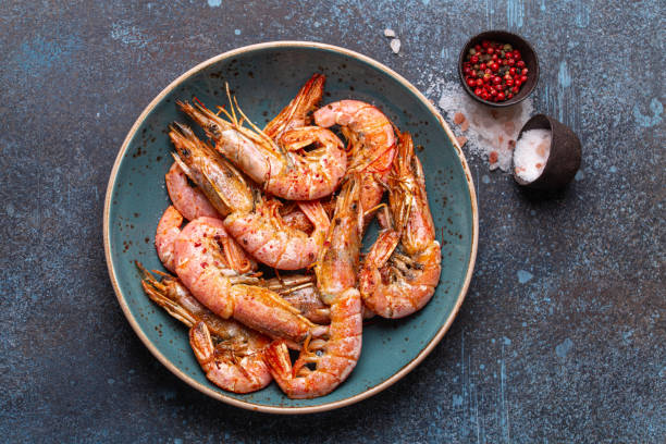 istock Whole cooked shrimps in bowl 1307212286