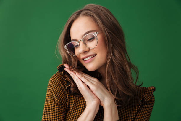 istock Young cheerful woman wearing glasses. 1307215199