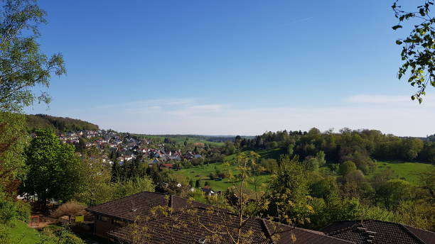 Neckarsteinach The Town of Four is located on Neckar in the Bergstrasse district at the southern end of Hesse Country, 15km from Heidelberg..Hesse , Germany. 04/21/2019