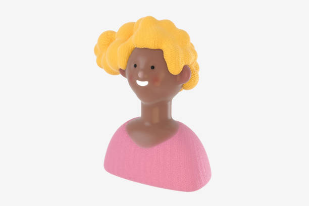 istock 3D Bright people portrait - young woman 1307242759