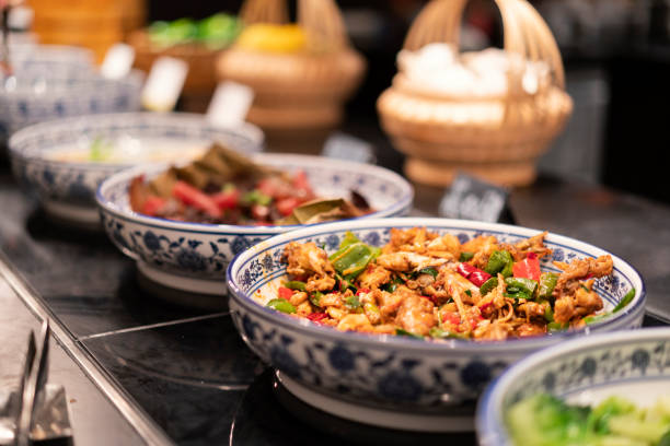 istock Delicious spicy chicken in the buffet 1307242973