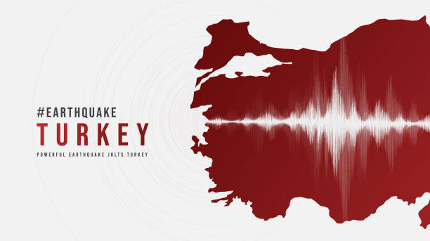 Turkey Earthquake Wave with Circle Vibration,design for education,science and news,Vector Illustration. Turkey Earthquake Wave with Circle Vibration,design for education,science and news,Vector Illustration. earthquake stock illustrations