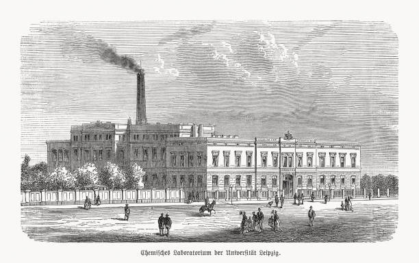 istock Chemical Laboratory, University of Leipzig, Germany, wood engraving, published 1893 1307244446