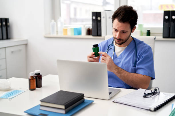 istock Doctor making an online consultation in his office 1307244534