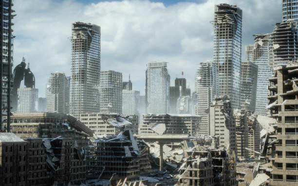 istock Post Apocalyptic Urban Landscape 1307245602