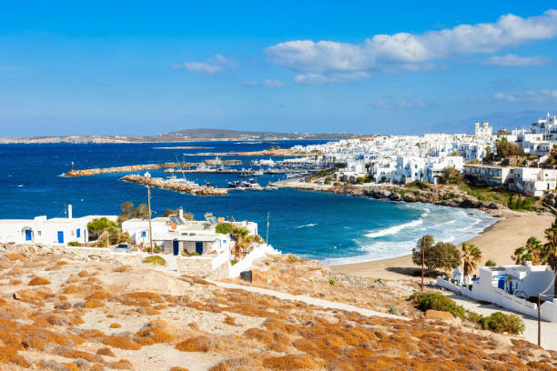 istock Paros island aerial view 1307248746