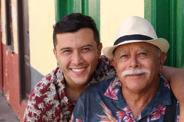 istock Single Hispanic mature father with only one adult son 1307249701
