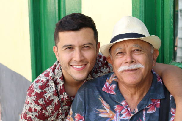 istock Single Hispanic mature father with only one adult son 1307249738