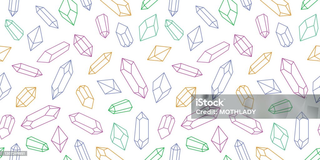 Quartz Repeating Pattern Seamless Crystal Repeat Pattern Vector Background Stock Illustration ...