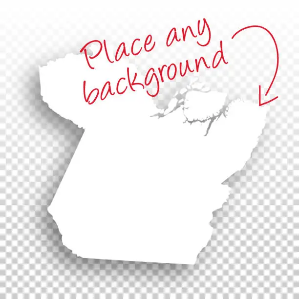Vector illustration of Para Map for design - Blank Background