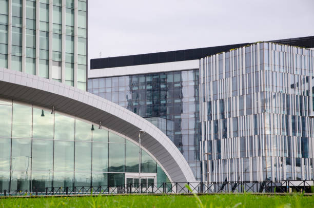 istock Modern office buildings in a business district 1307252525