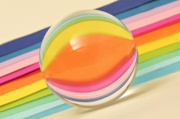istock A Glass Round Lens ball and Paper Rainbow reflexion 1307254145