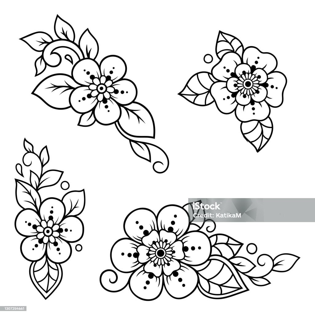 Ilustración de Conjunto De Patrón De Flores Mehndi Para Dibujo Y Tatuaje De Henna Decoración En Oriental Étnico Estilo Indio Adorno Doodle Delinear La Ilustración Vectorial De Dibujo A Mano y más Ilustración de Conjunto De Patrón De Flores Mehndi Para Dibujo Y Tatuaje De Henna Decoración En Oriental Étnico Estilo Indio Adorno Doodle Delinear La Ilustración Vectorial De Dibujo A Mano y más