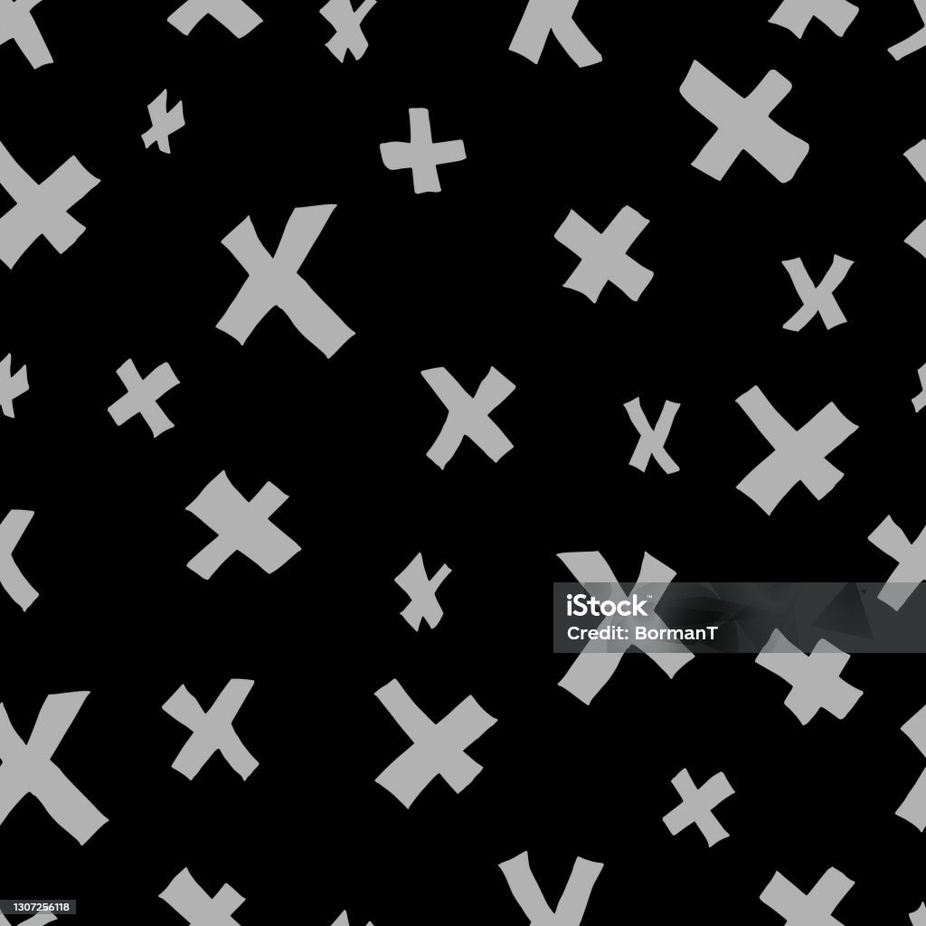 X Vertical Pattern Vector Seamless Simple X Pattern On Contrasting Background For Paper ...