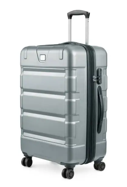 Photo of Large silver plastic suitcase