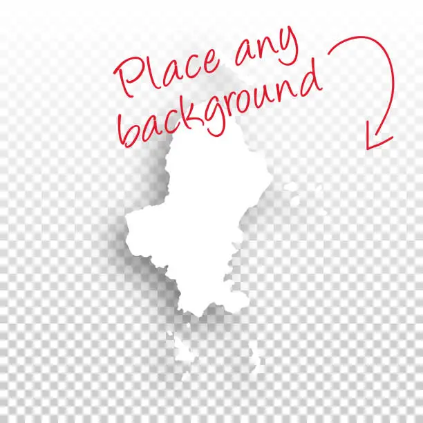 Vector illustration of Wallis island Map for design - Blank Background