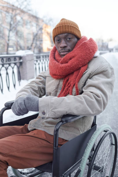 istock Disabled Man Outdoors in City 1307263795