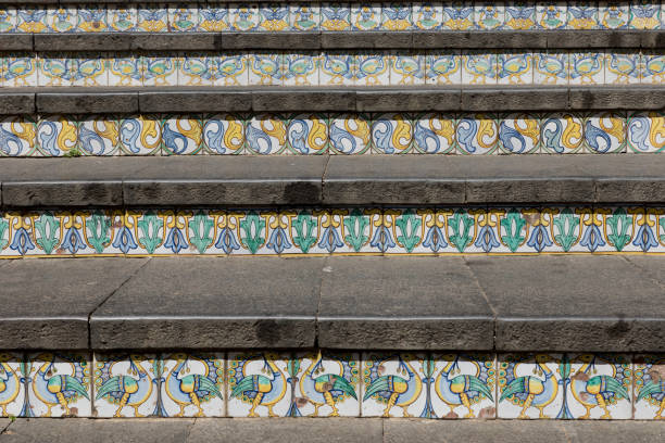 istock Stairway with polychrome ceramic tiles from Caltagirone Sicilia 1307268833
