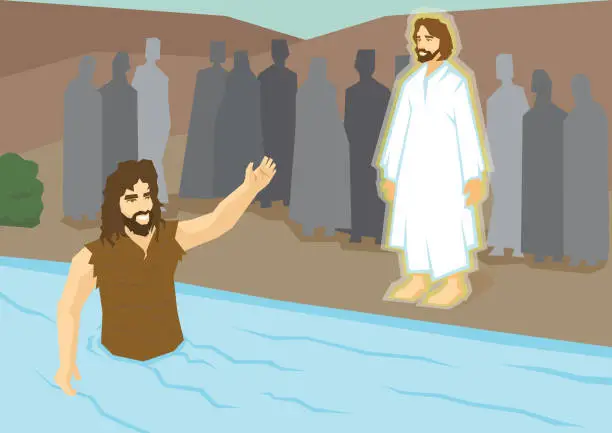 Vector illustration of John the baptist