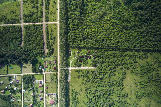 istock Aerial top down view of rural scenery 1307273119