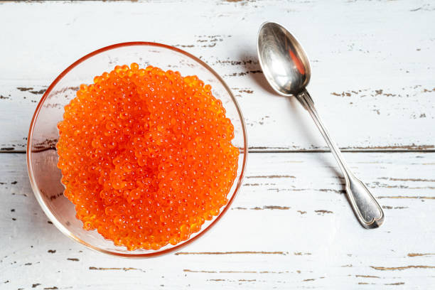 istock A bowl with red salmon caviar 1307274949