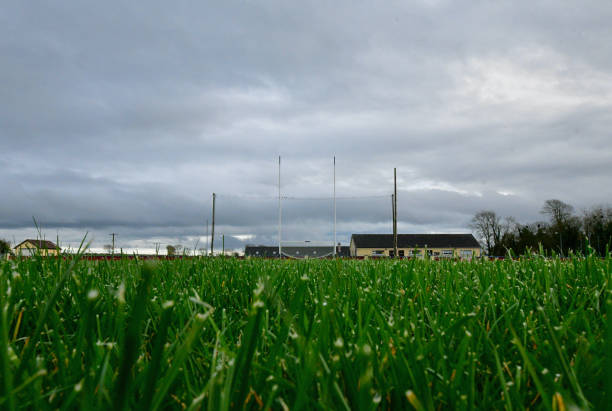 Mayo Gaels Gaelic Football team's pitch in Mayo Abbey, a town in the west of Ireland. Most team sports, including Gaelic football, are not permitted under Ireland's 3rd pandemic-related lockdown, which was imposed in late December 2020.