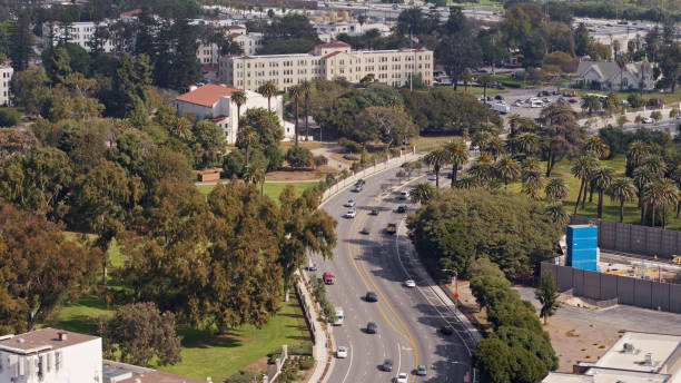istock Wilshire Blvd. on a Sunny Day - Aerial 1307278985