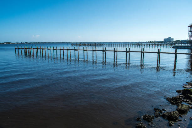 Waterfront Stuart, Florida, historic district. Small shops along the main streets, the waterway with its Healthy Trail for outdoor exercise, lifestyle in Martin County