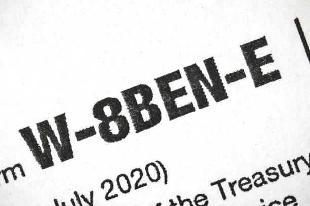 istock W-8BEN-E, W-8BEN form for withholding tax, non-US 1307286599