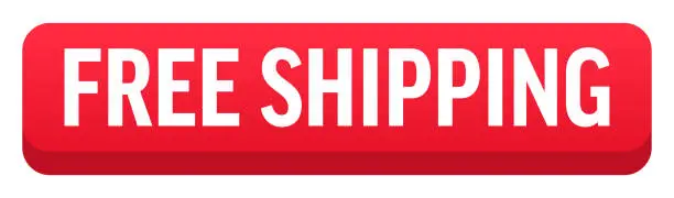 Vector illustration of Free Shipping - Button, Banner, Label Template. Vector Stock Illustration