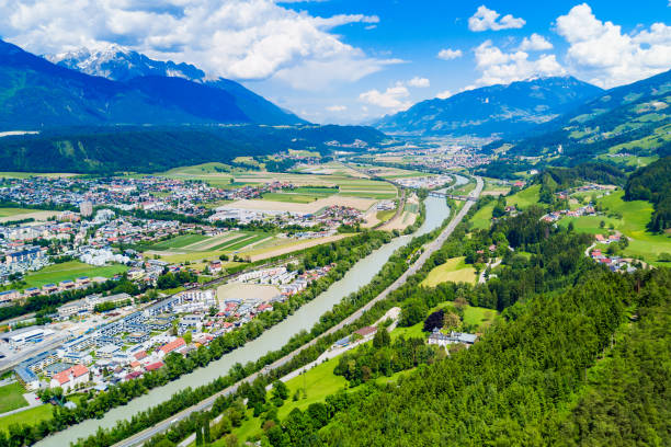 istock Hall Tirol aerial view 1307289066
