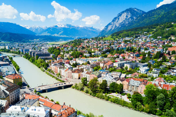 istock Innsbruck aerial view, Austria 1307289072