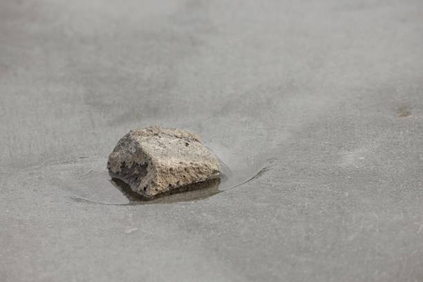 istock Abstract of a rock on ice. 1307292490