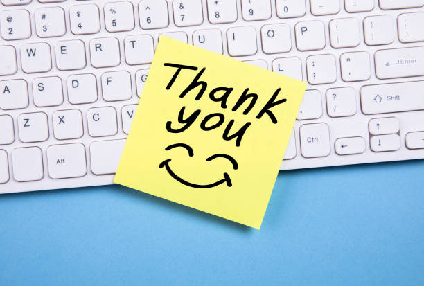 istock A thank you card on a computer keyboard 1307292751