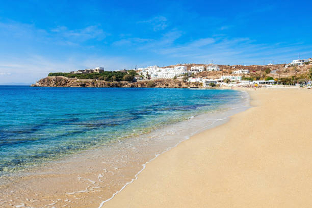 istock Mykonos island beach, Greece 1307293281