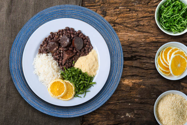 istock Feijoada dish of typical Brazilian food Top view 1307298960