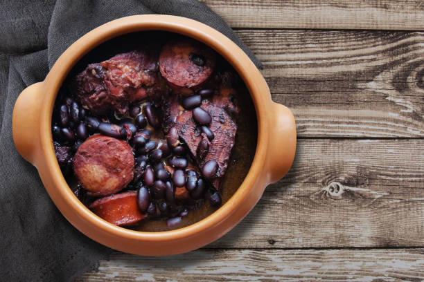 istock Feijoada dish of typical Brazilian food Top view 1307298976