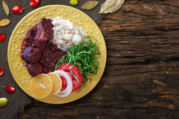 istock Feijoada dish of typical Brazilian food Top view 1307298979